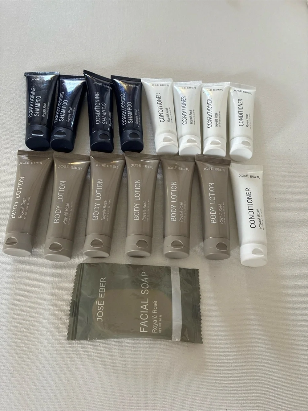 José Eber Men's Grooming Set of 16 Travel Size Lotions Shampoos Conditioners